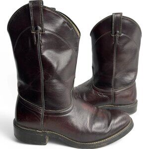 Laredo Cherry Red Roper Leather Western Biker Cowboy Work USA Boots Women's 10 M